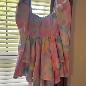 Selkie Pastel Boleyn Tie-Dye Dress